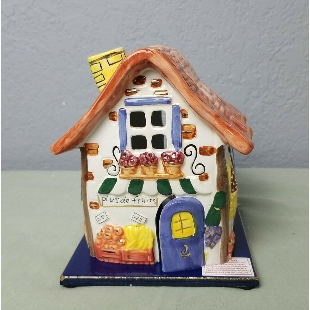 Cottage Cozy’s Plus de Fruits Ceramic Candle Holder – French Country House Décor